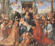 Albrecht Durer The Feast of the rose Garlands the virgen,the Infant Christ and St.Dominic distribut rose garlands Spain oil painting artist